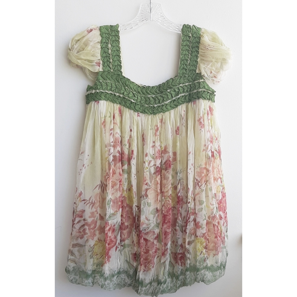 Anthropologie | Let Me Be Silk Floral Blouse Sz S